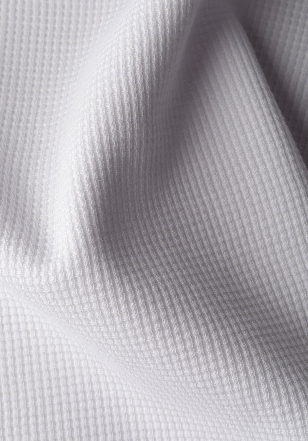 Swan White Cotton Waffle Polo Shirt