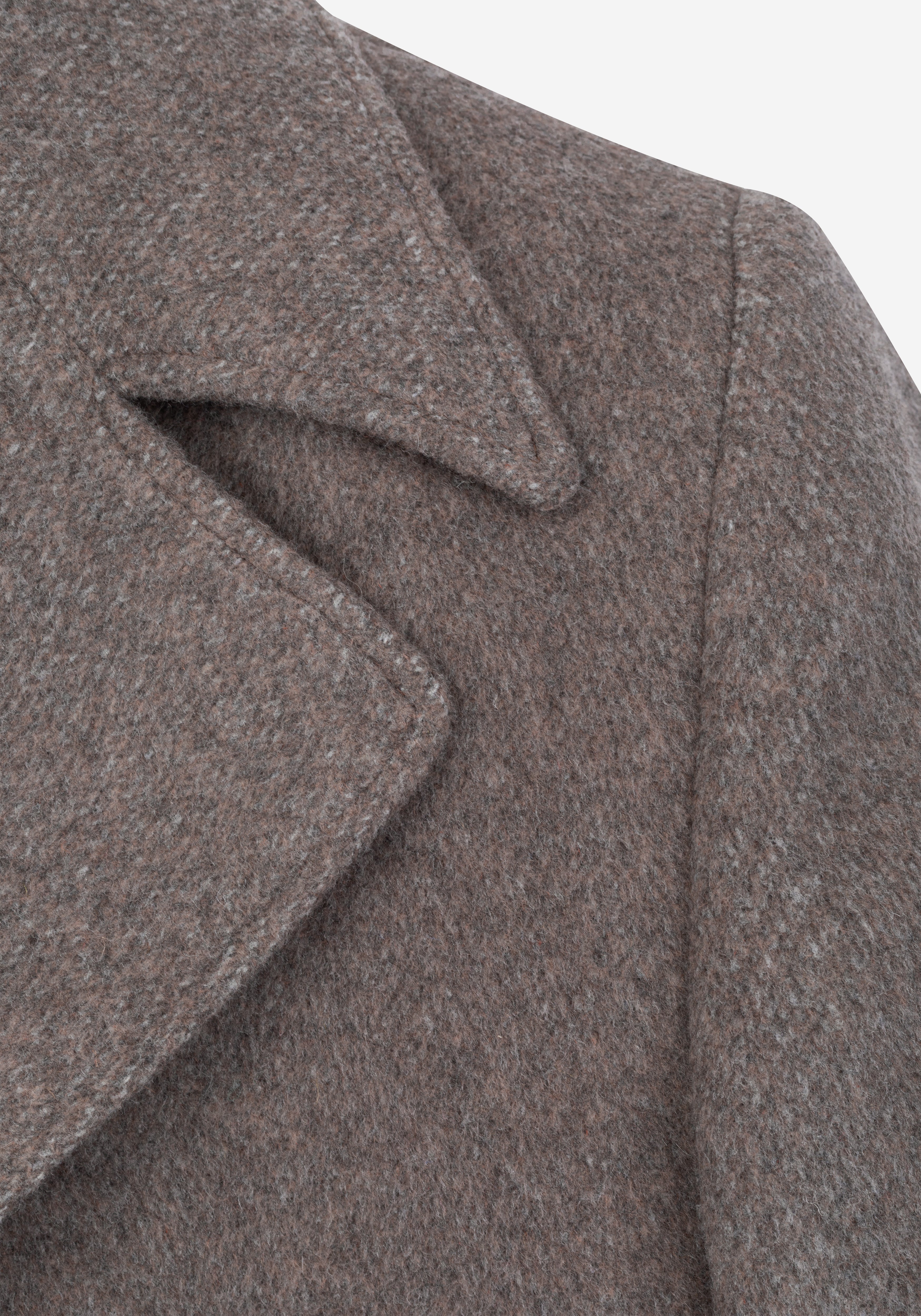 Savanna Beige Double-Breasted Poly Coat