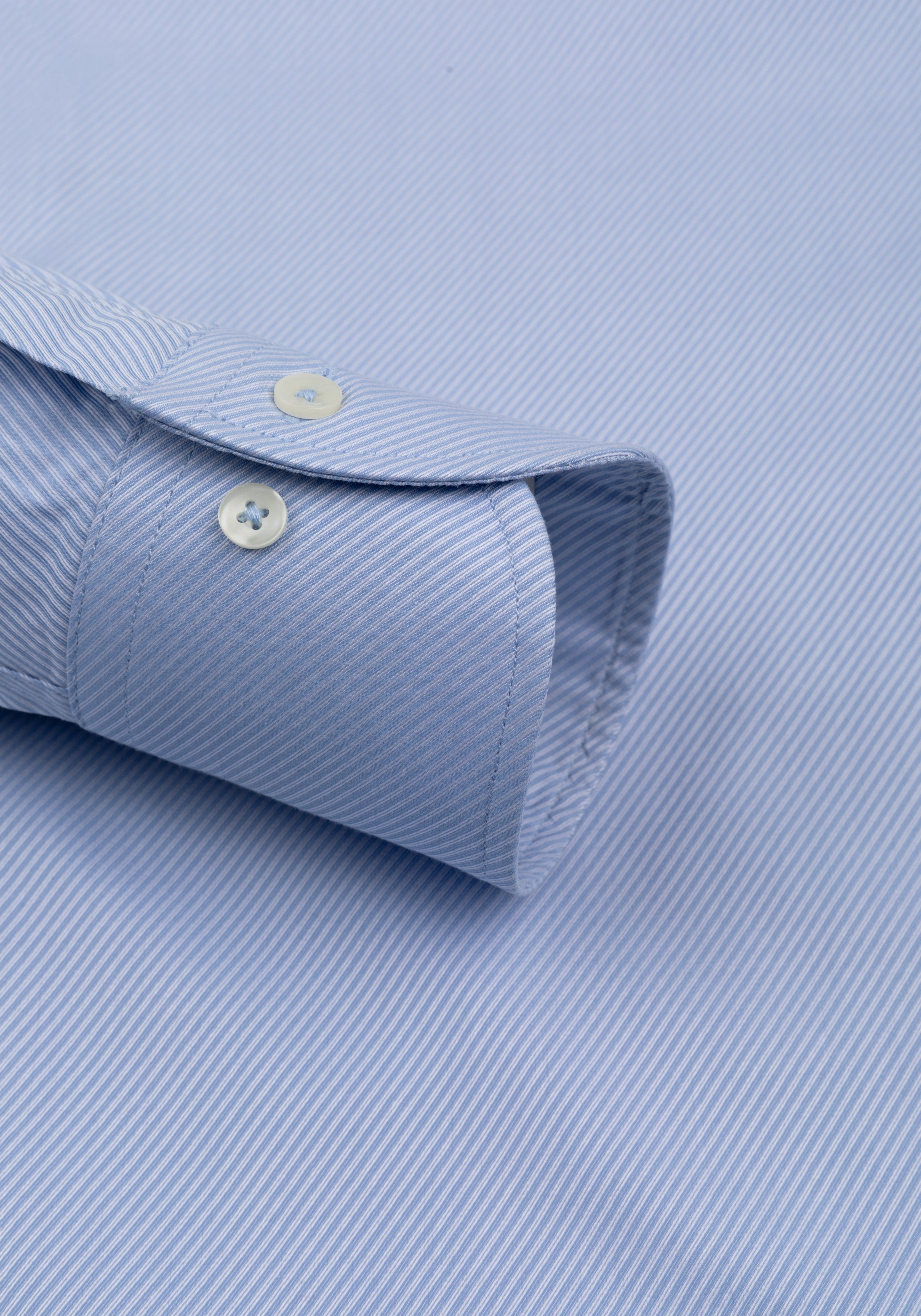 Glacial Blue Stripe Signature Twill Shirt