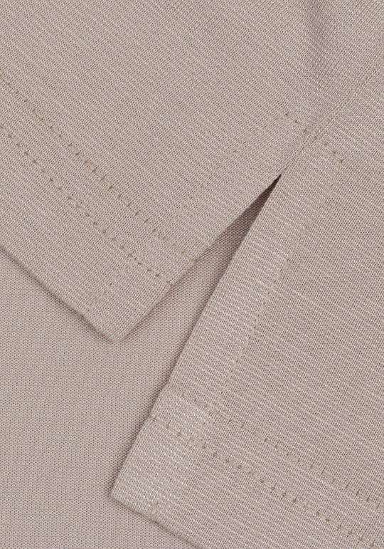 Clay Beige Soft Knit Polo Shirt