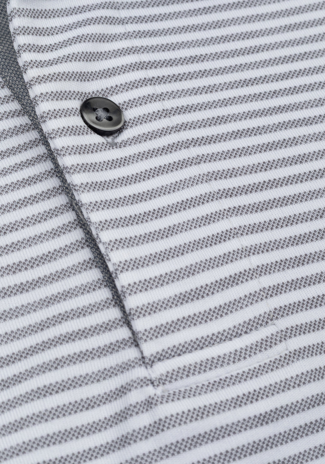 Moon Grey Stripe Cotton Polo Shirt