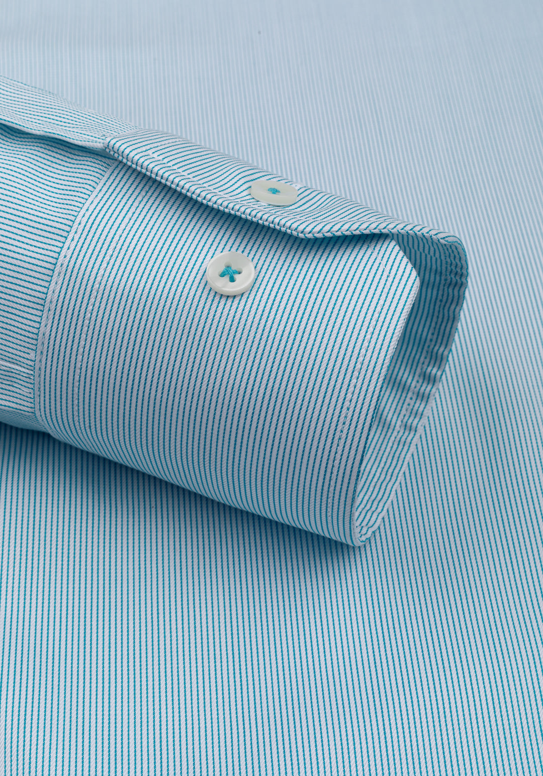 Arctic Turquoise Stripe Signature Twill Shirt