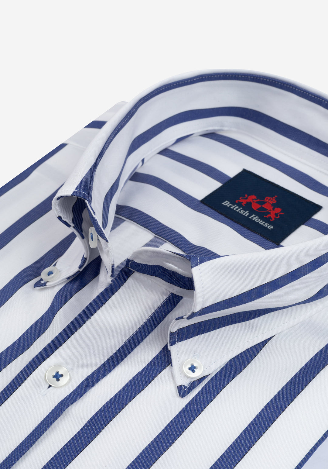 Imperial Blue Stripe Signature Twill Shirt