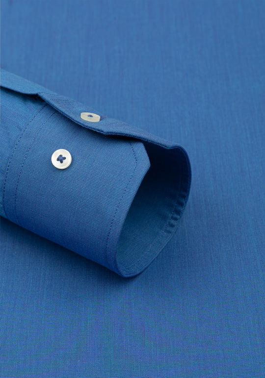 Deep Blue Poplin Shirt