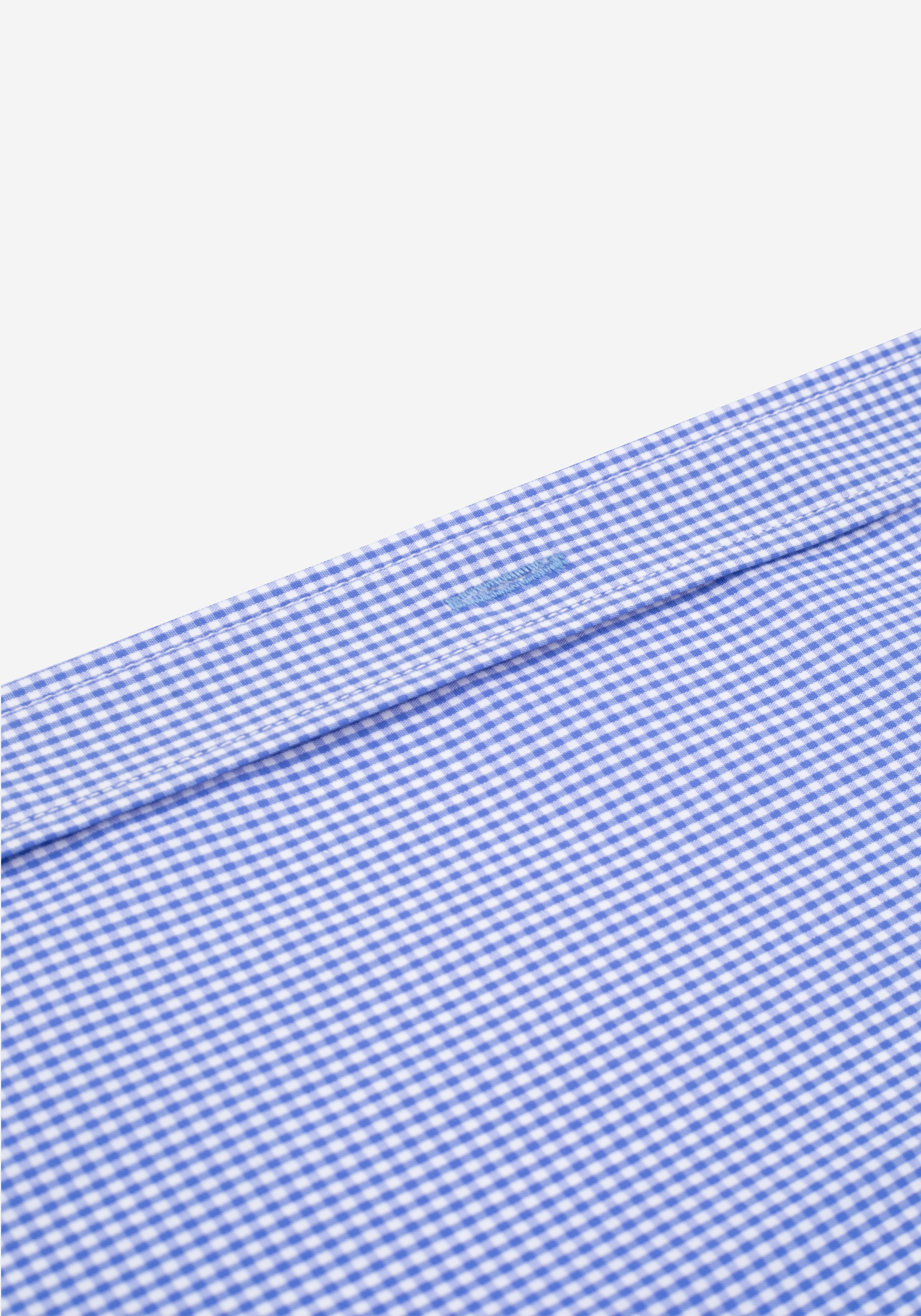 Majesty Blue Checked Cotton Lycra Shirt