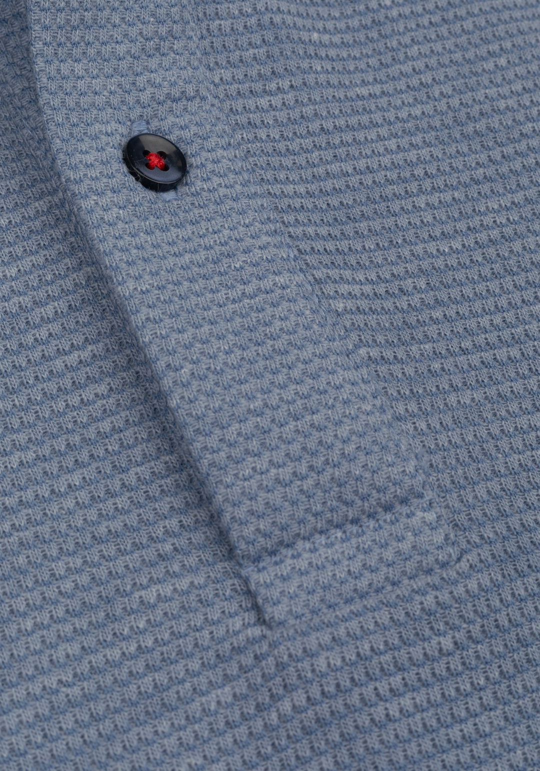 Slate Blue Waffle Polo Shirt