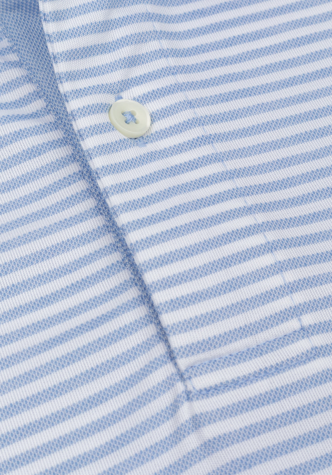 Powder Blue Stripe Cotton Polo Shirt