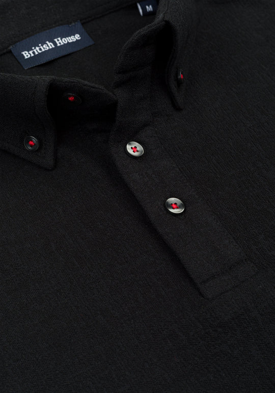 Eclipse Black Jacquard Polo Shirt