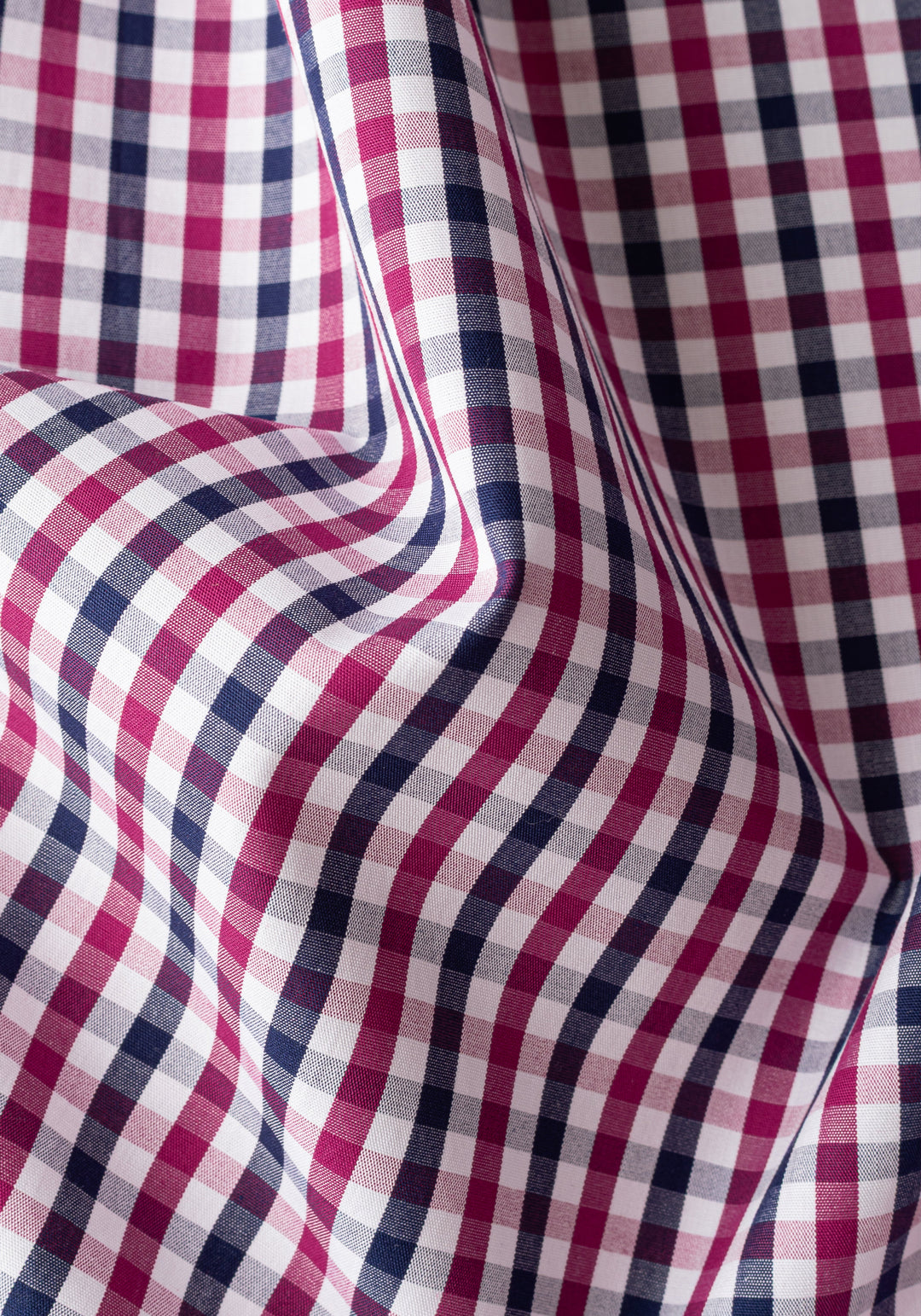 Claret Burgundy Checked Oxford Shirt
