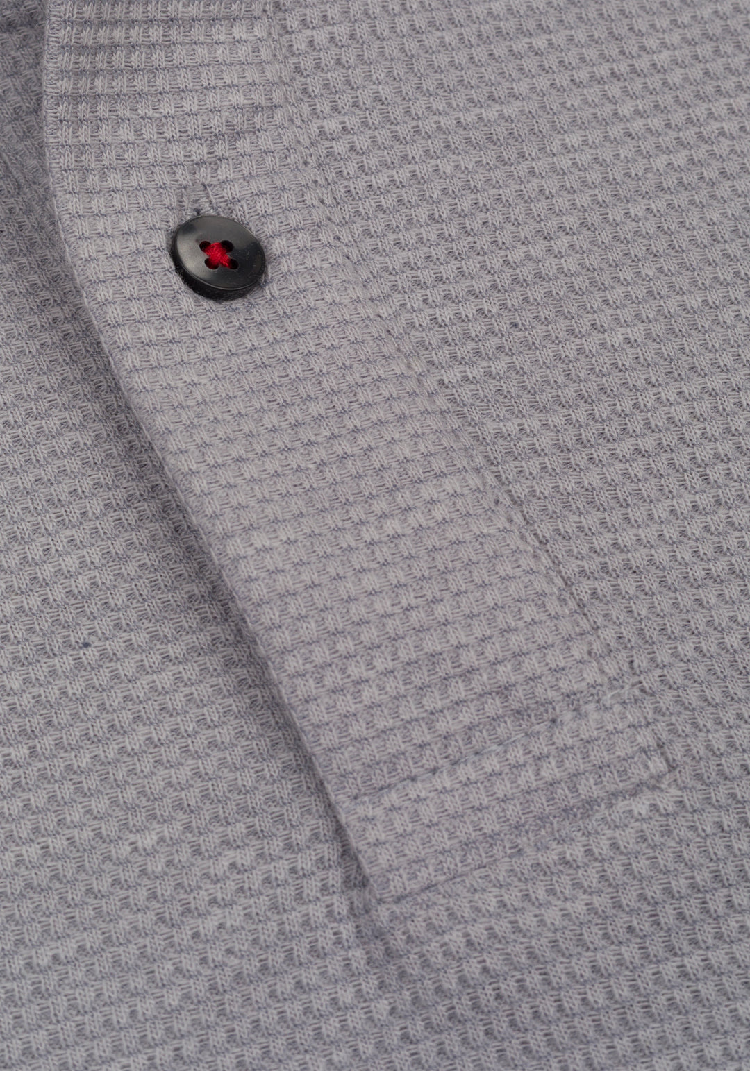 Whisper Grey Waffle Polo Shirt
