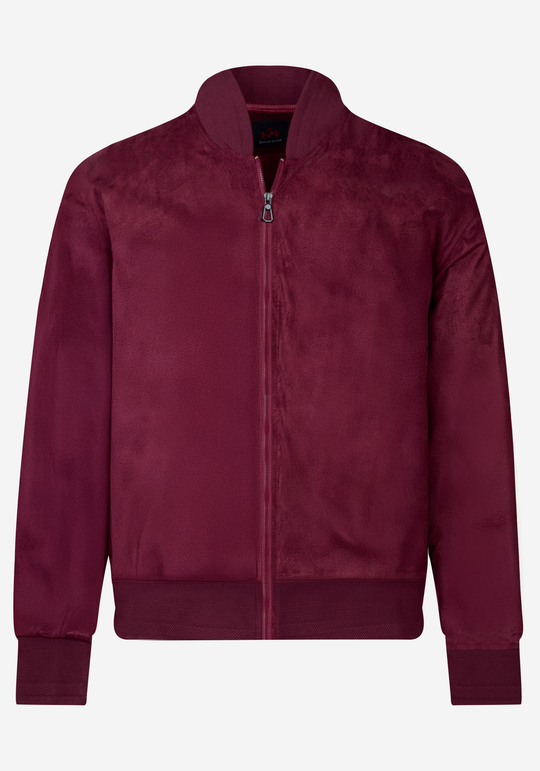 Vivid Burgundy Suede Jacket