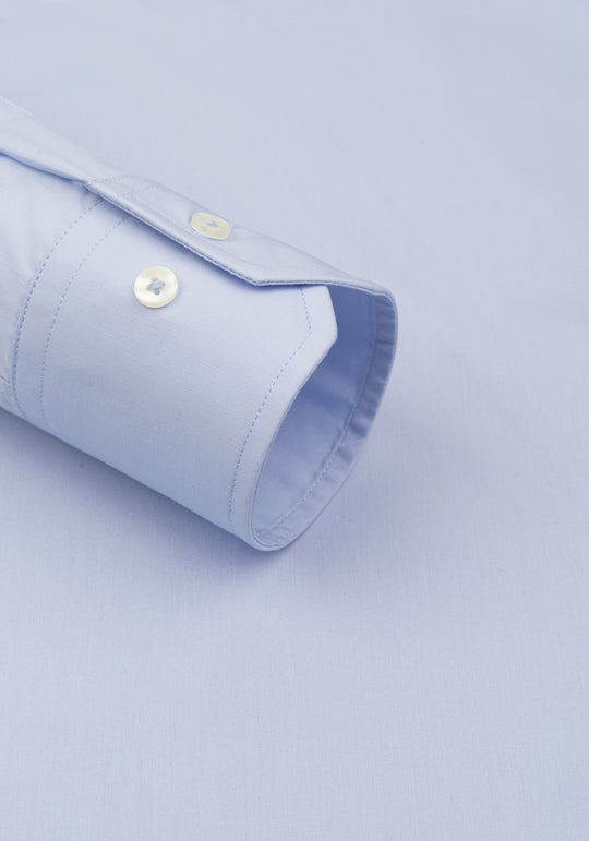 Pale Blue Poplin Shirt