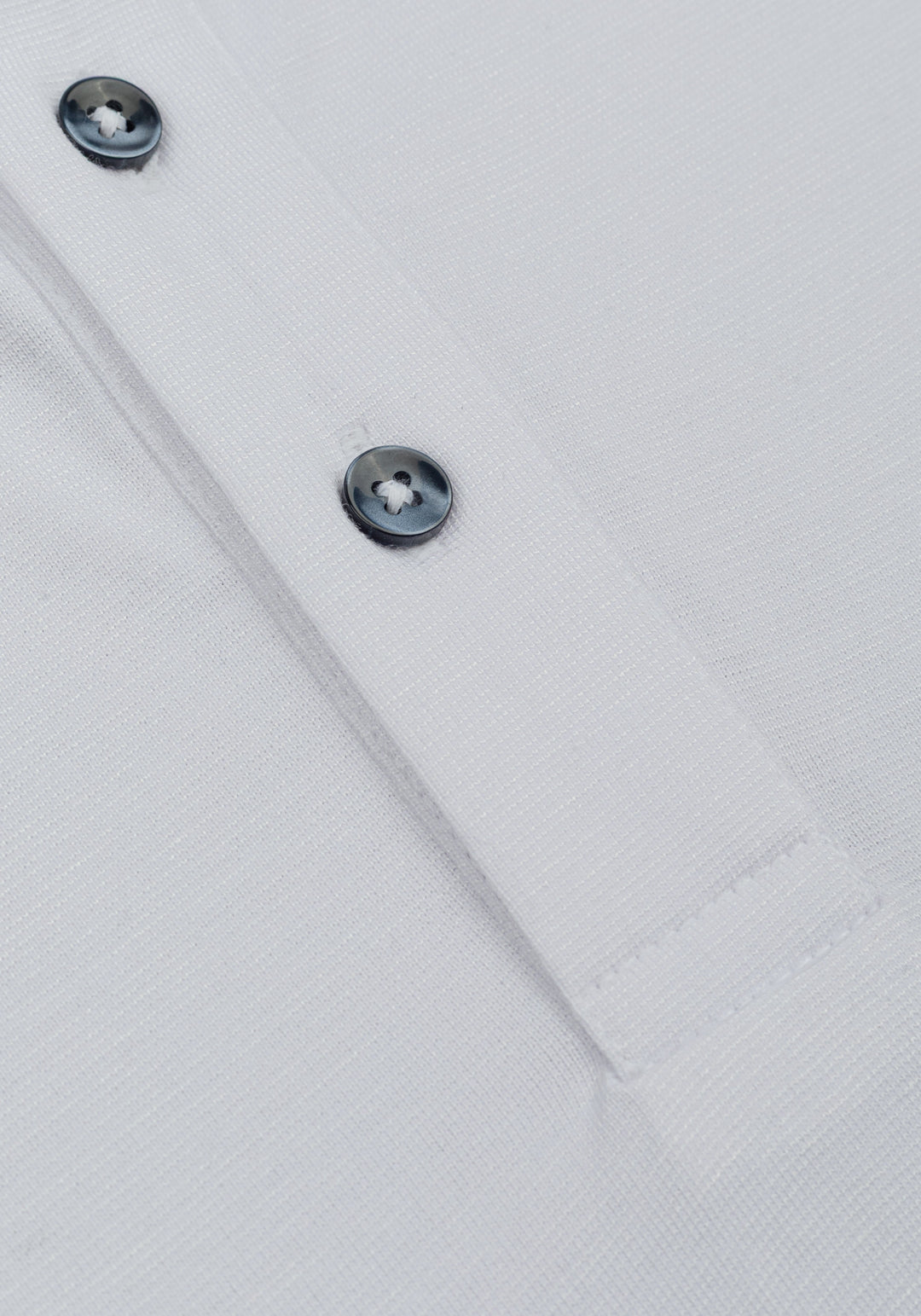Swan White Soft Knit Polo Shirt