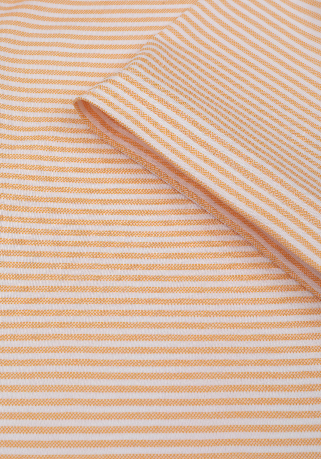 Peach Orange Stripe Cotton Polo Shirt