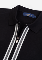 Stellar Black Zip Cotton Pullover