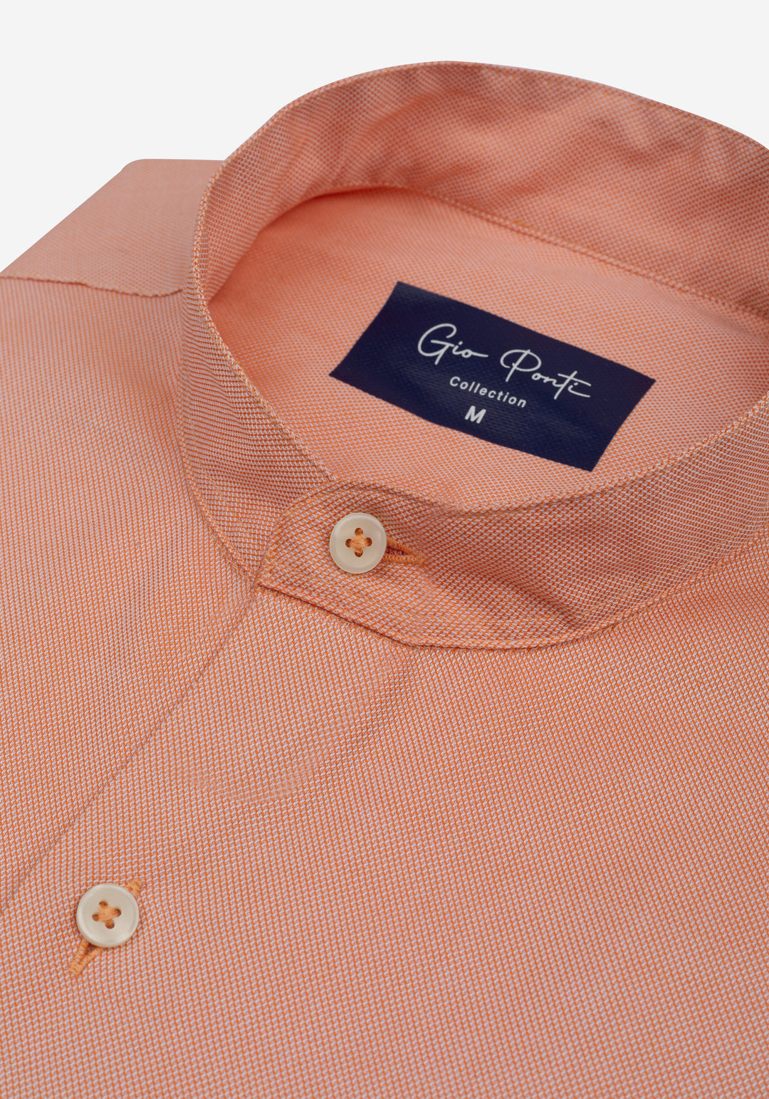 Peach Orange Washed Oxford Shirt