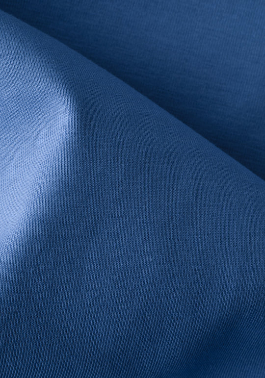Warm Blue Cotton Undershirt - Long Sleeve