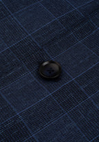 Contemporary Fit Dusk Blue Checked Blazer