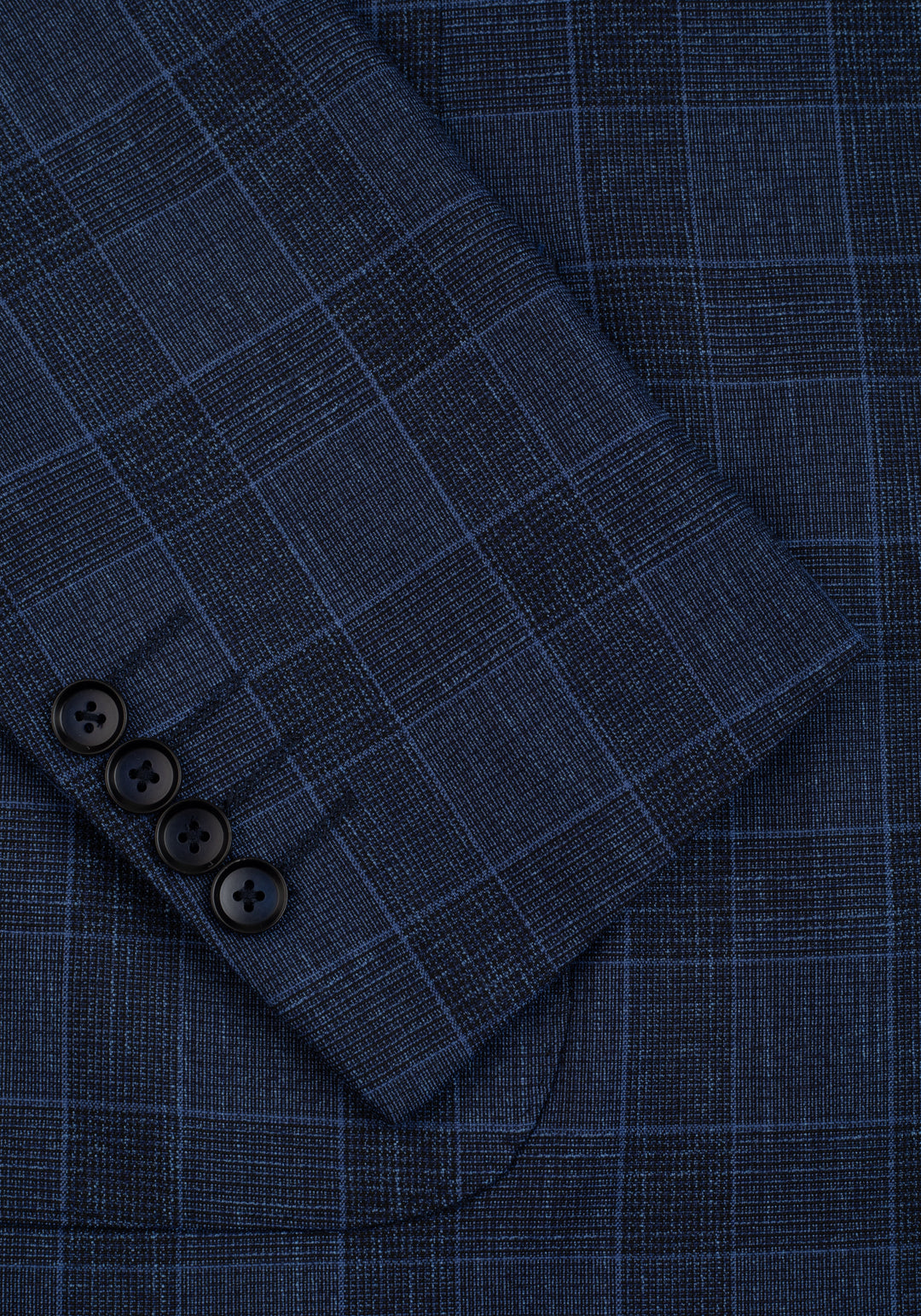 Contemporary Fit Dusk Blue Checked Blazer