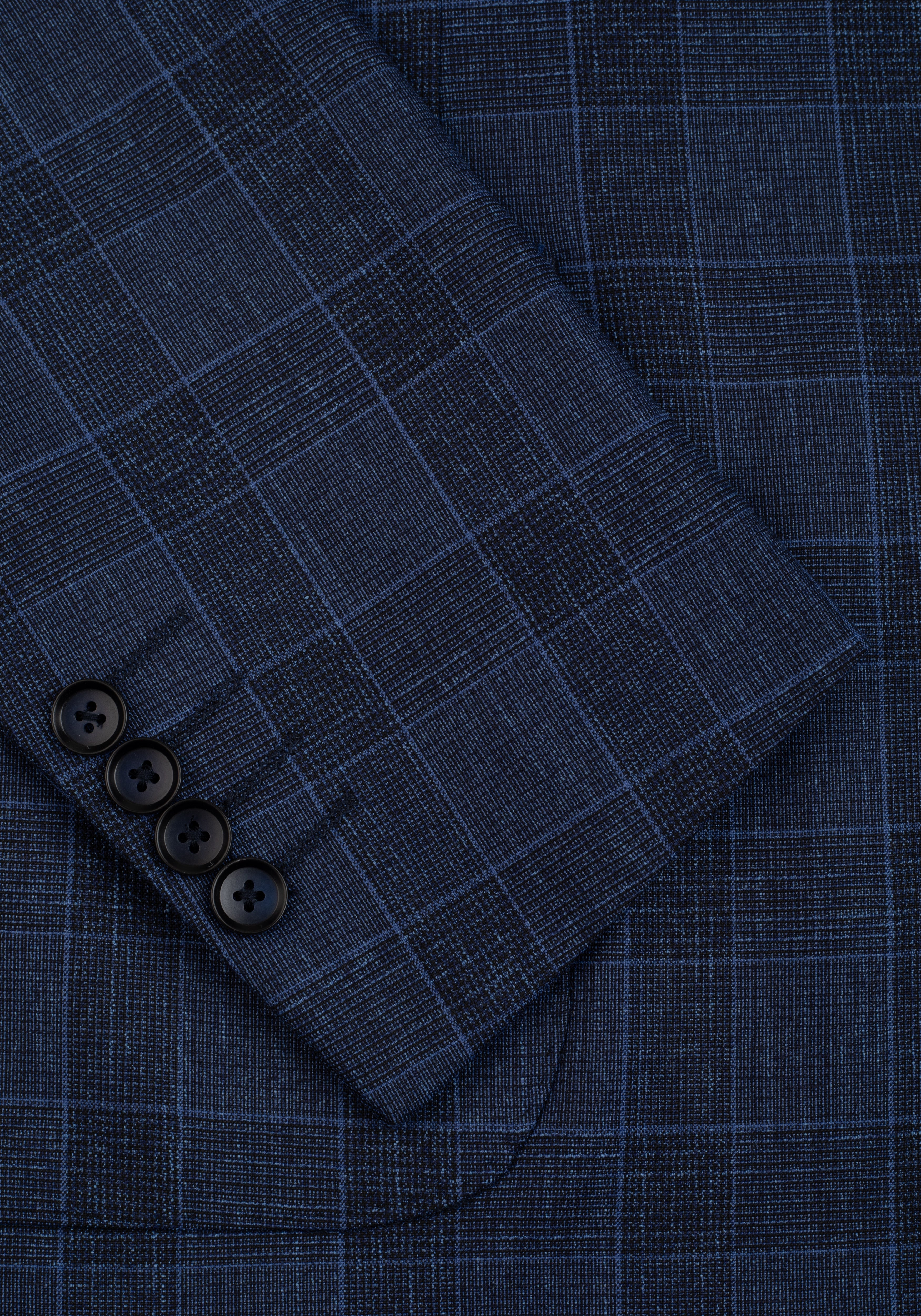 Contemporary Fit Dusk Blue Checked Blazer