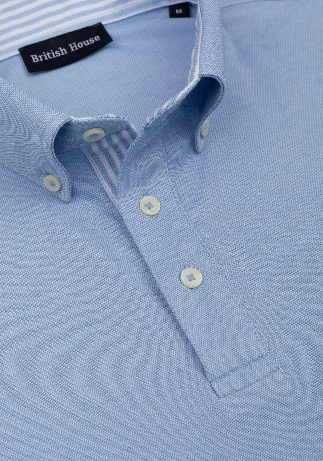 Baby Blue Cotton Polo Shirt