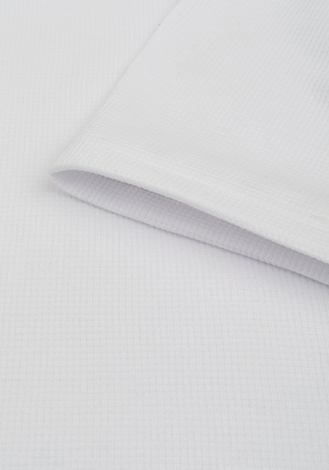 Moonlight White Waffle Polo Shirt