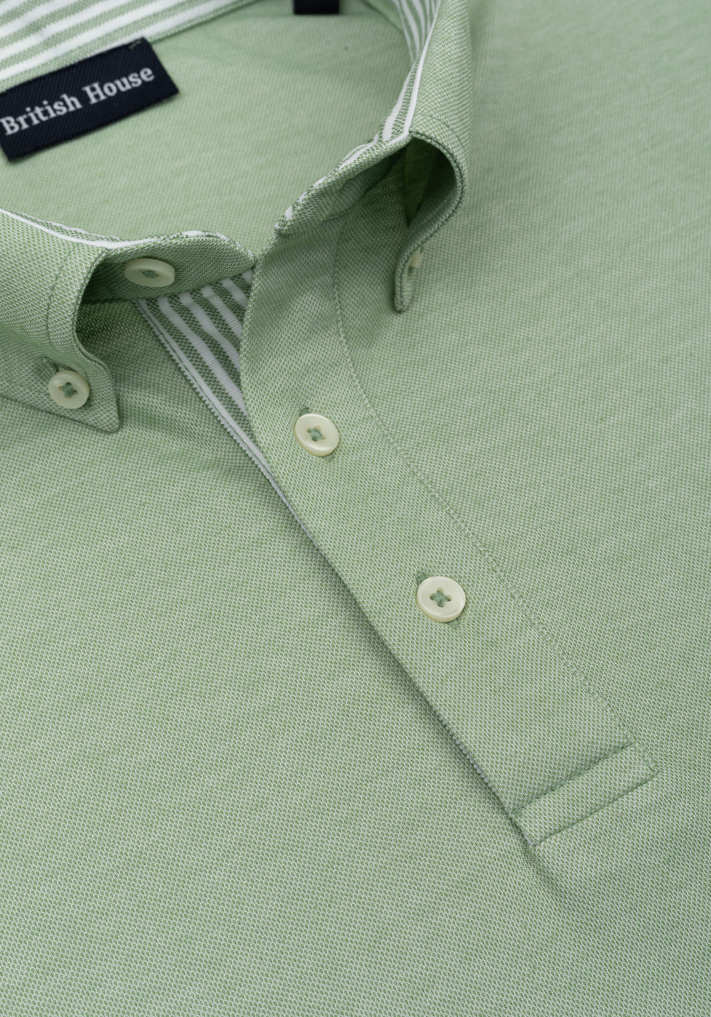 Verdant Green Cotton Polo Shirt