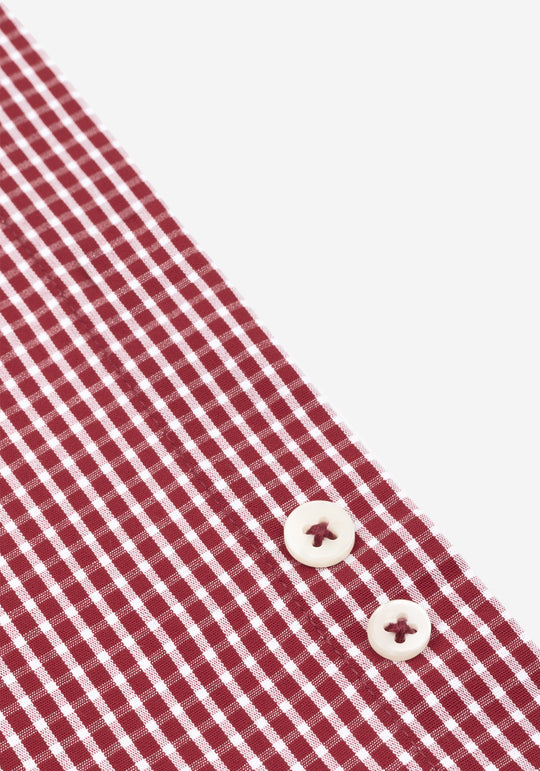 Regent Red Checked Poplin Shirt