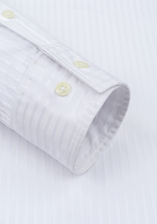 Feather White Stripe Washed Oxford Shirt