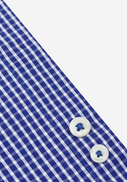 Mayfair Blue Checked Poplin Shirt