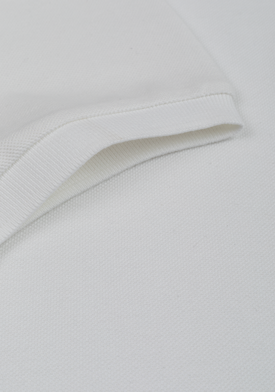Opal White Cotton Polo Shirt