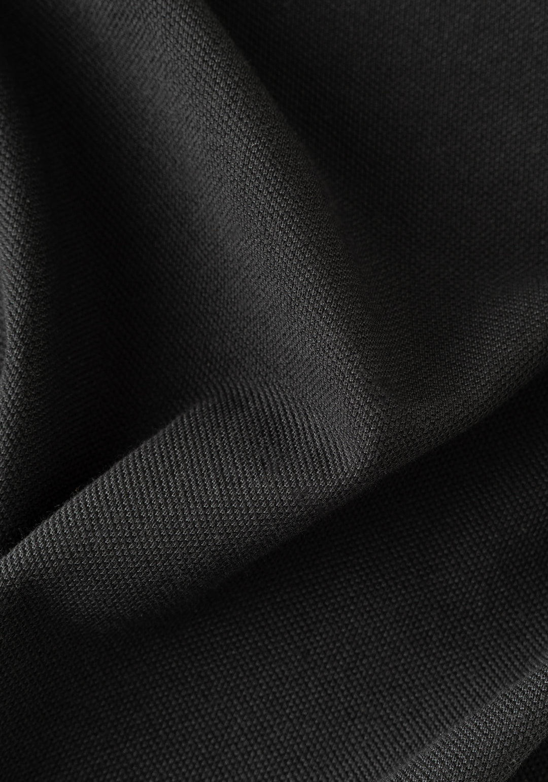 True Black Cotton Polo Shirt