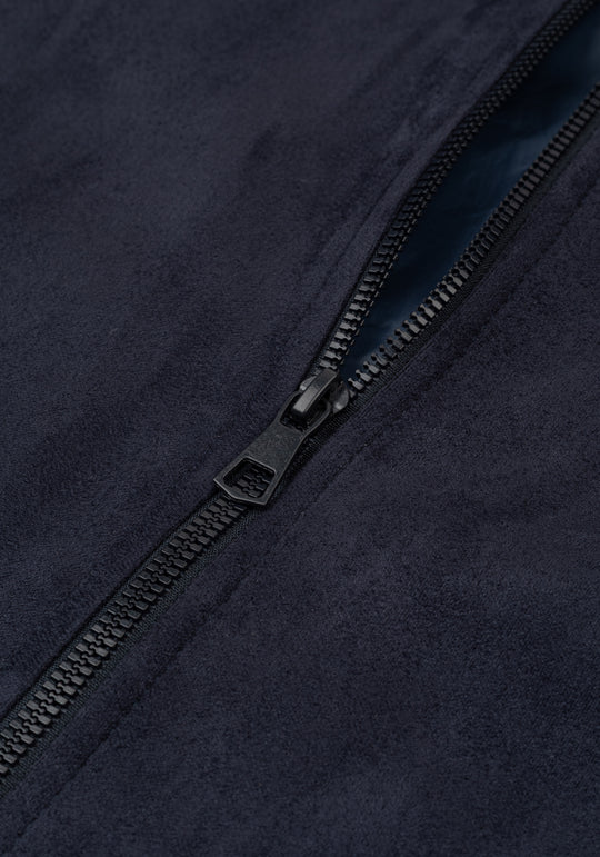 Midnight Navy Suede Jacket
