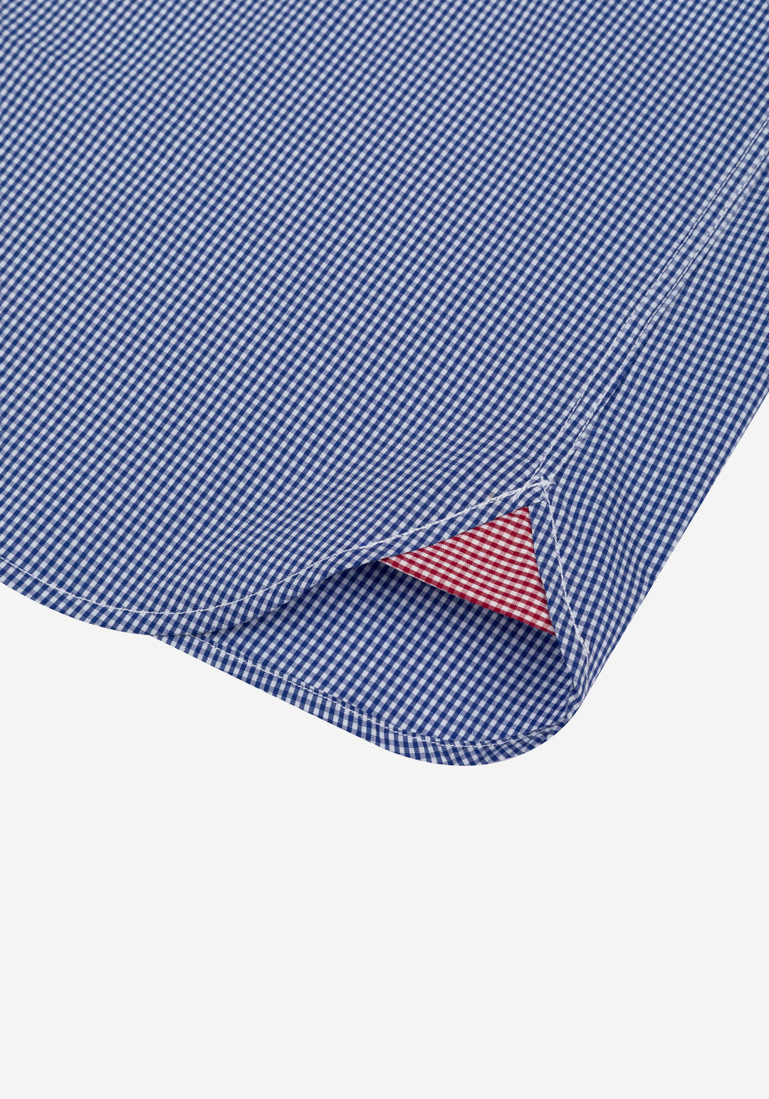 Royal Blue Checked Cotton Lycra Shirt