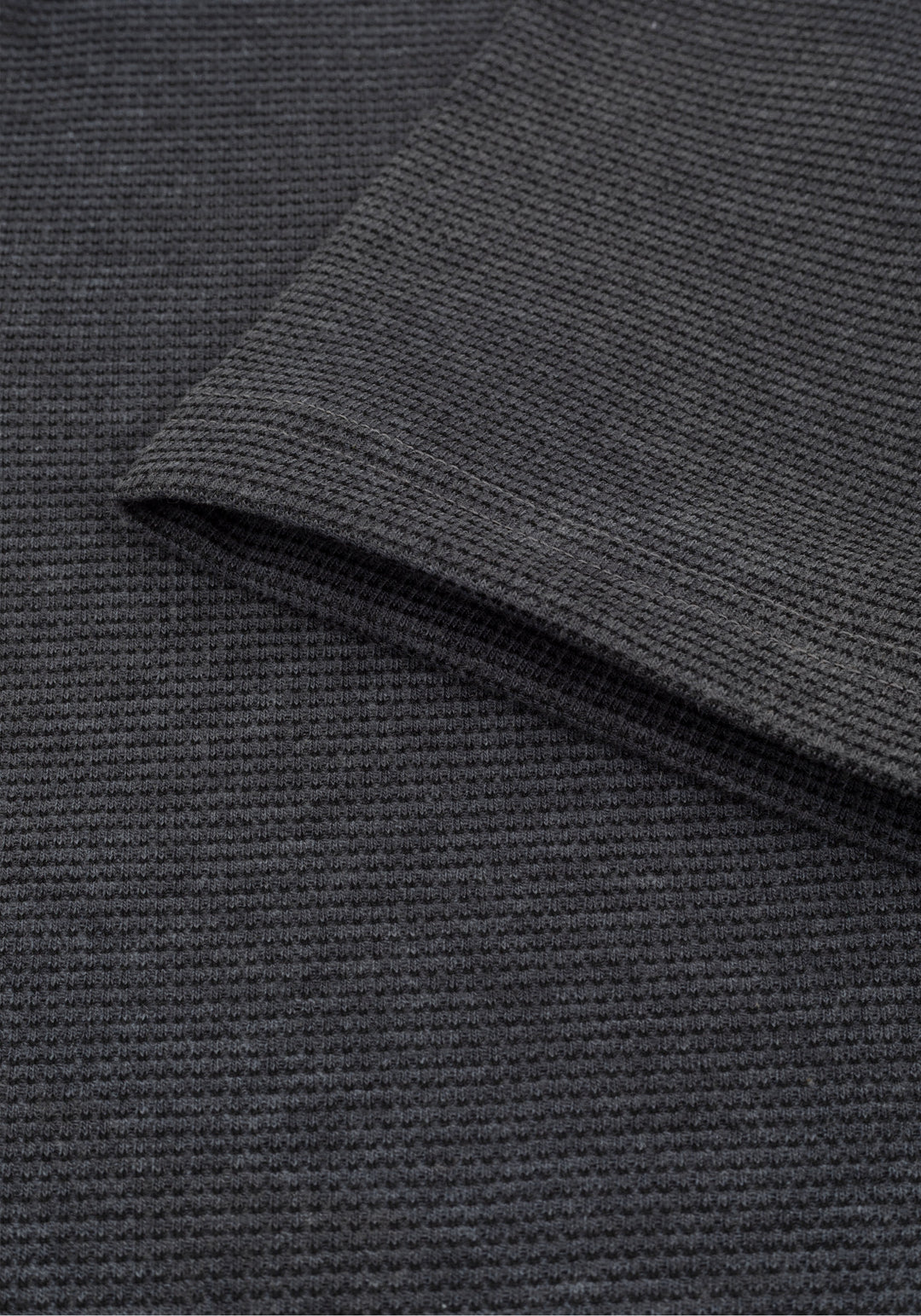 Charcoal Grey Waffle Polo Shirt