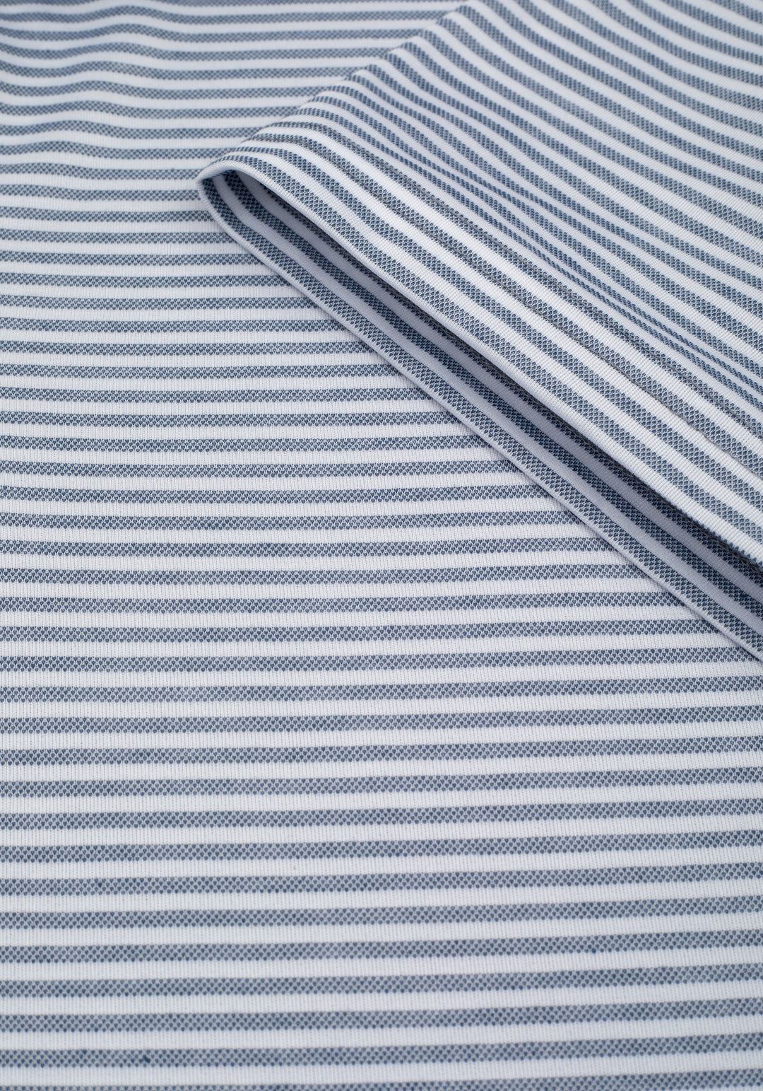 Iron Navy Stripe Cotton Polo Shirt