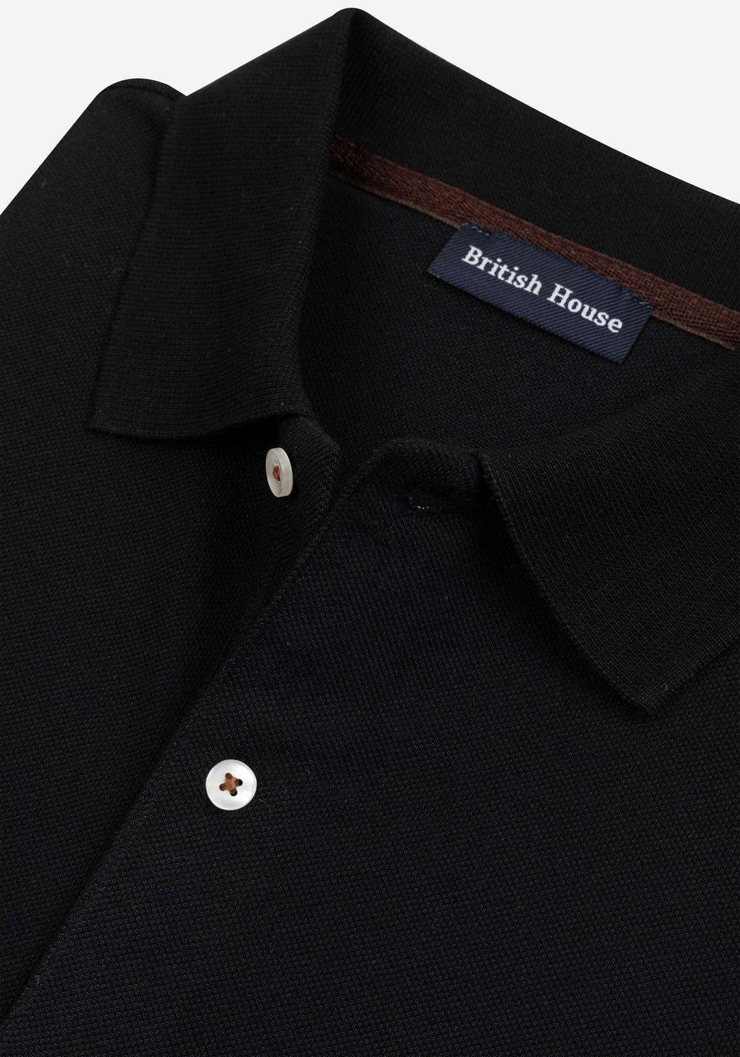 Vanta Black Cotton Polo Shirt