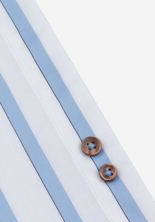 Frosted Blue Stripe Signature Twill Shirt
