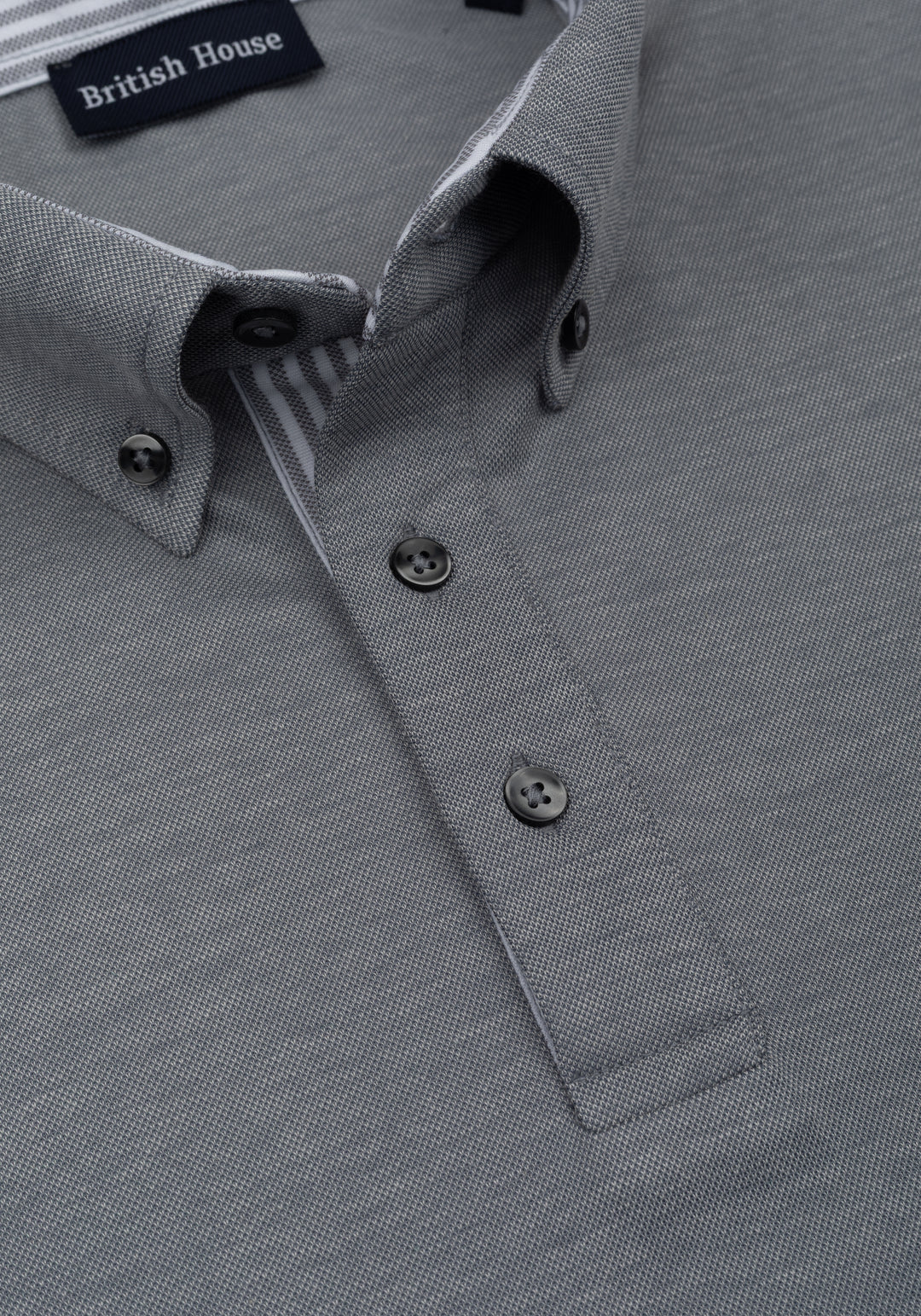 Light Grey Cotton Polo Shirt
