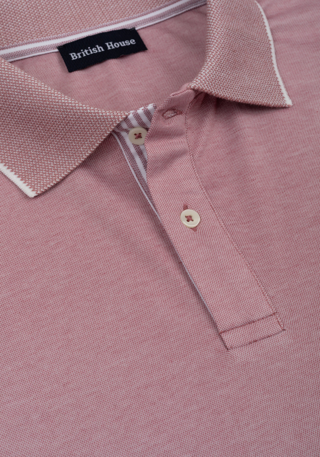 Muted Rose Cotton Polo Shirt