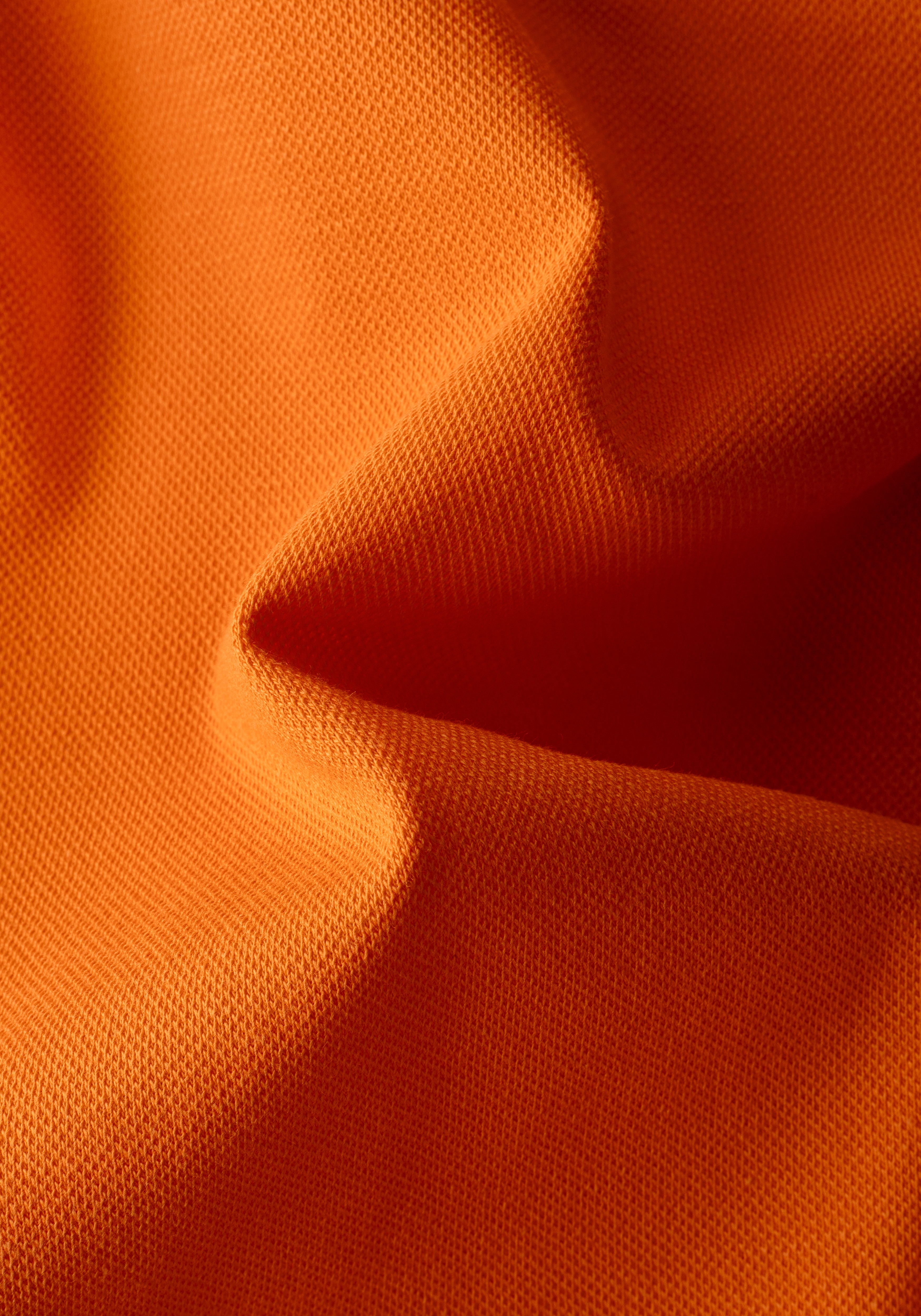 Metallic Orange Cotton Polo Shirt