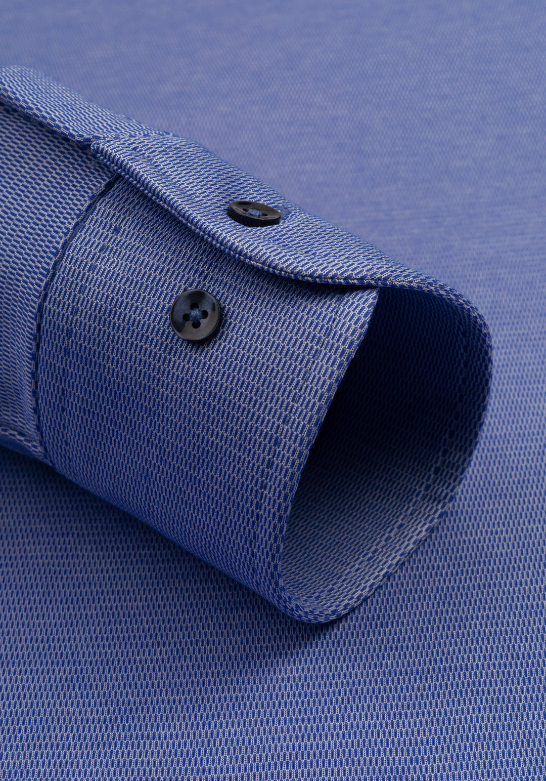 Serene Blue Knitted 4-Way Stretch Shirt