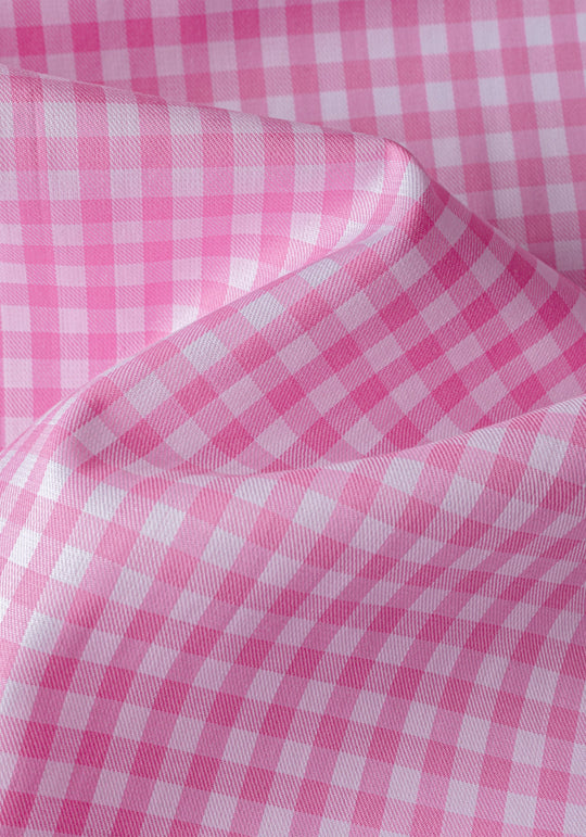 Petal Pink Checked Twill Shirt