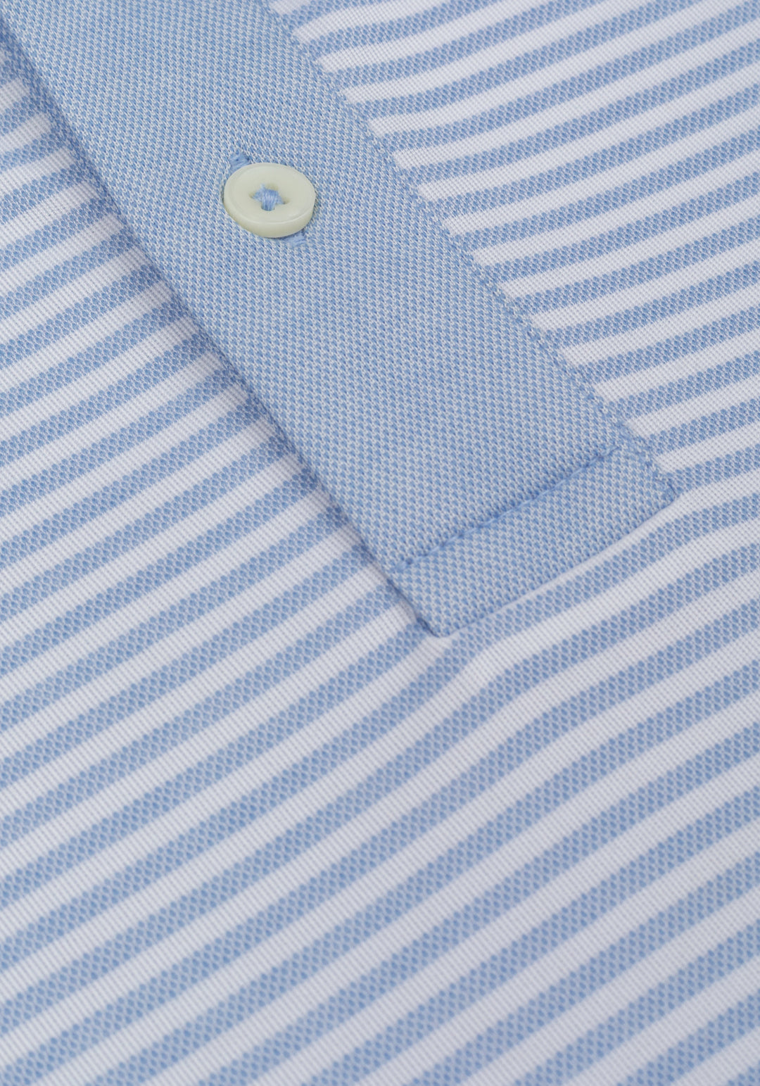 Breeze Blue Stripe Cotton Polo Shirt