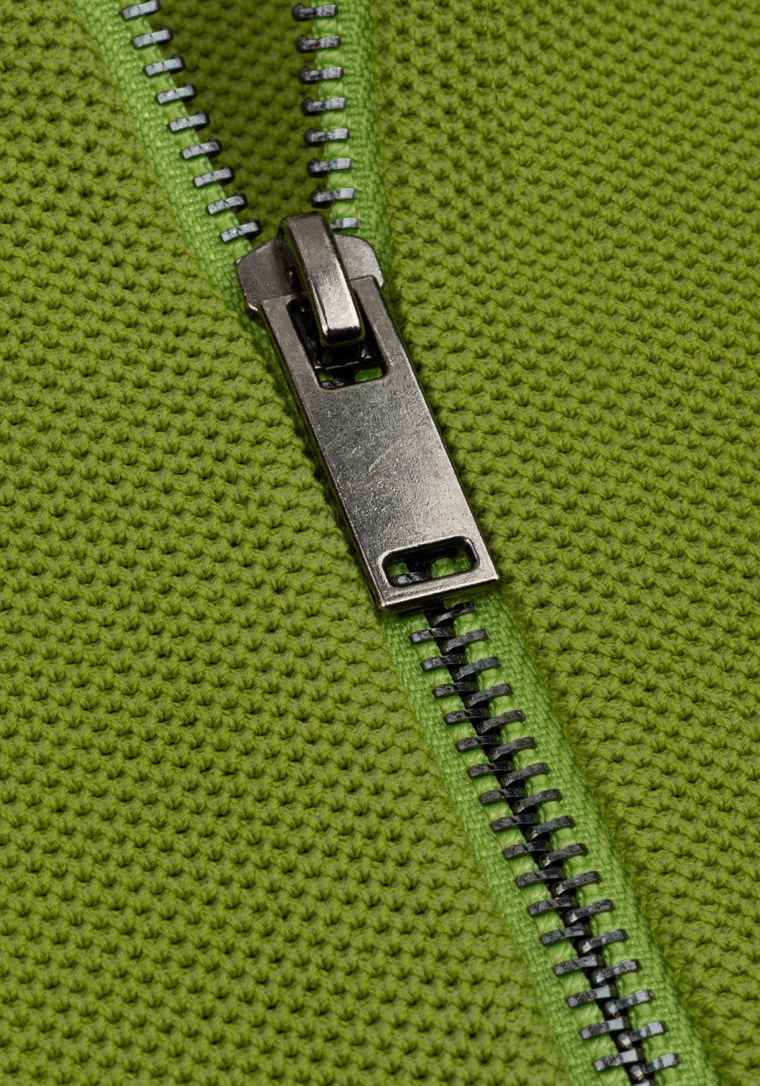 Moss Green Polyamide Knitted Polo Shirt
