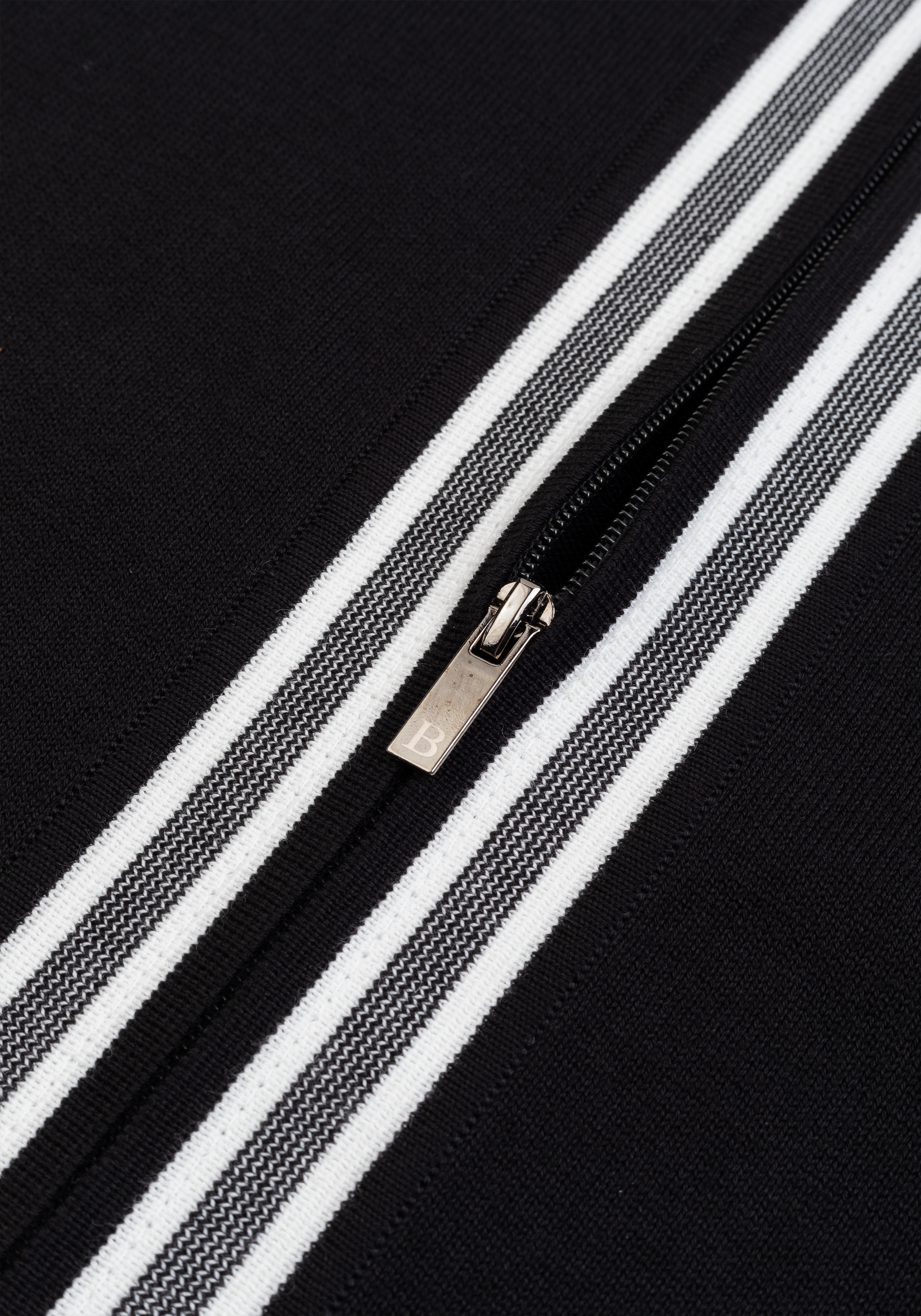 Stellar Black Zip Cotton Pullover