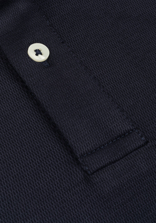 Deep Navy Cotton Polo Shirt