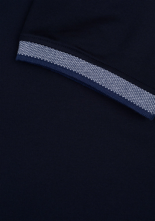 Harbor Navy Cotton Polo Shirt