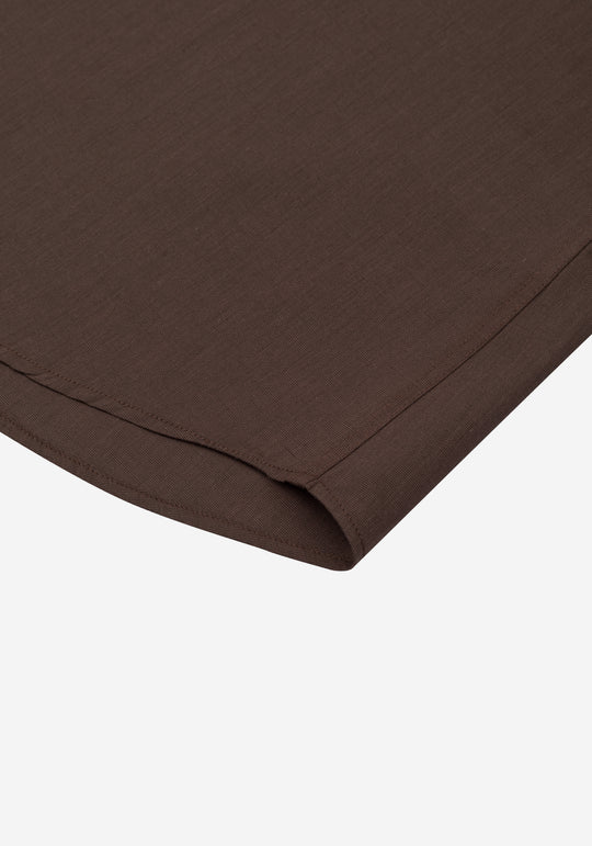 Coffee Brown Poplin Shirt