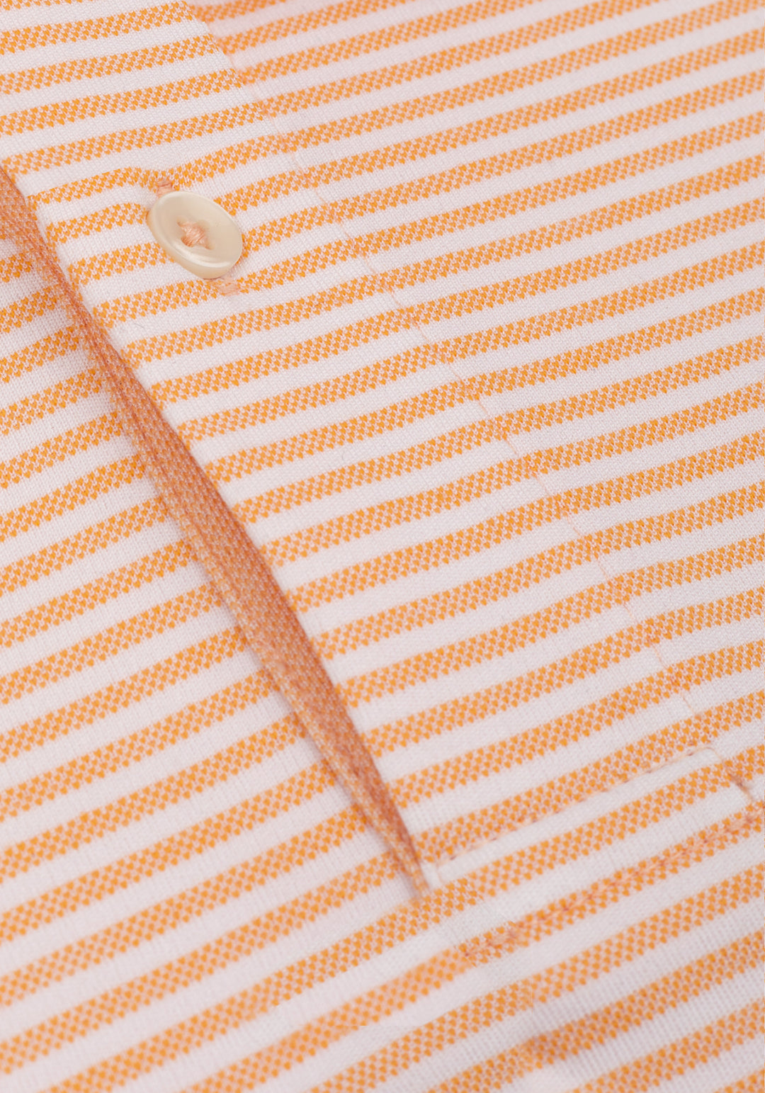 Mild Orange Stripe Cotton Polo Shirt